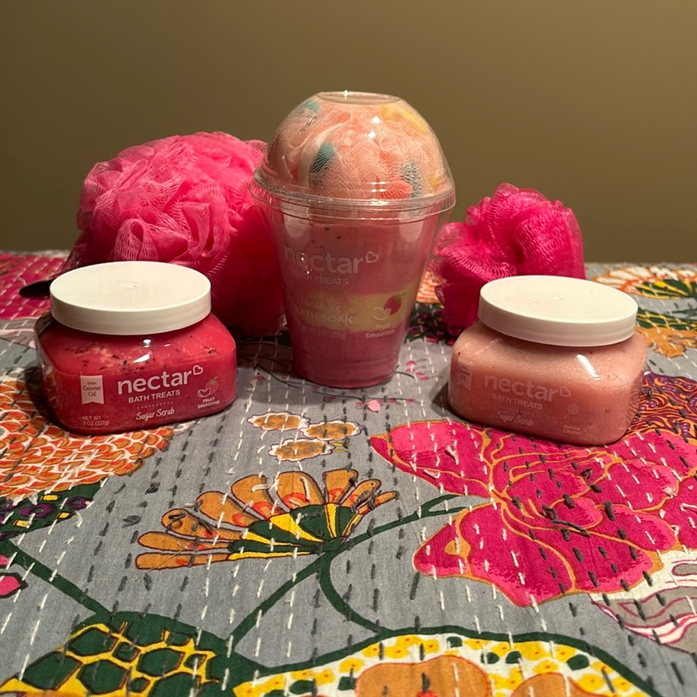 Bath Soak,Salt Bath, Bubble Bath,Natural Detox/2 Sugar Body Scrubs